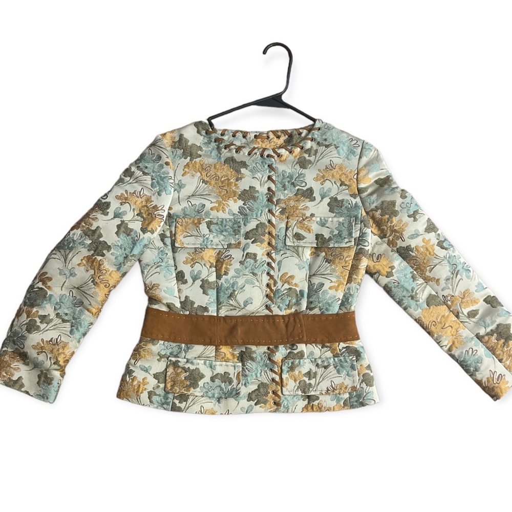 Alberta Ferretti Runway Floral Blazer, Size 6